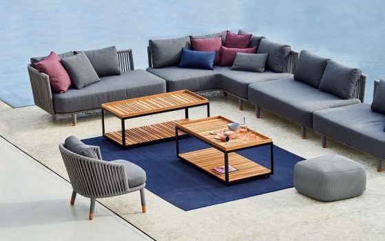 Cane Line Level Teak Coffee Table - Teak Coffee Table Outdoor Uk